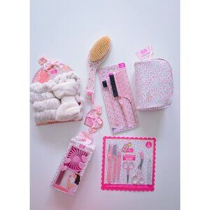 Self Care Beauty Bundle Makeup Bag Fan Grooming Kit Hair Brush Spa Set